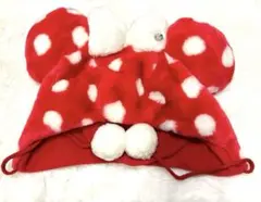 ディズニー　ミニー水玉ファンキャップ　赤