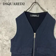 DSQUARED2 ネイビー ストライプ ニットベスト M - メルカリ