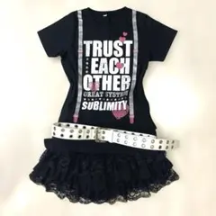 y2k 00s 平成ギャル　女児　姫ギャル　ラメ　英文字　ピチT ピタTのサムネイル