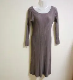 プロポーション リブニットワンピース PS【ワンピースのみ】小柄さん グレージュ