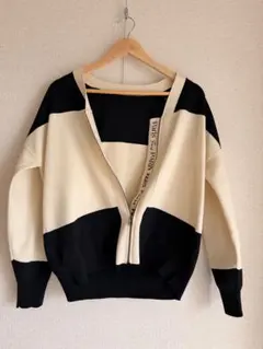 Three Four Timeスリーフォータイム超軽量ロゴプリントZIPブルゾン