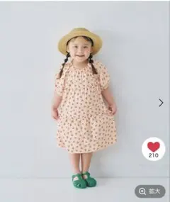 【p.premier】イロチ買いしたいパフスリーブワンピース　90サイズのサムネイル
