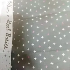 #3128　COTTON＋STEEL プラス模様　深緑　生地幅✕ 72cm