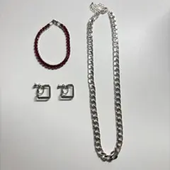 アクセサリー ブレスレット ネックレス チェーン イヤリング シルバー