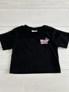 HELLO KITTY 黒 Tシャツ ショート丈　110cm