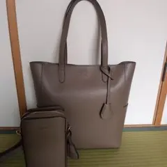 ブラウン トートバッグ ショルダーバッグ付き