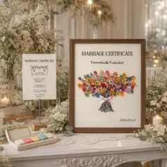 【ゲスト参加型結婚証明書】ゲスト参加型　ウェルカムスペース　ウェディングツリー