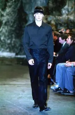 FW99"dries van noten"leather flare pantsのサムネイル