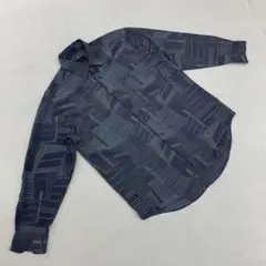 PAO CLUB 幾何学模様 シャツ 長 グレー系M