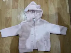 baby GAP フード付きカーディガン 6-12ヶ月 ピンク
