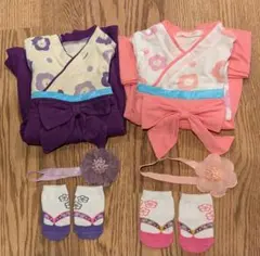 袴ロンパース　6点セット　双子