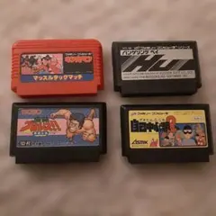 ファミコンソフト　キン肉マン、激闘プロレス、バンゲリングベイ、ぎゃんぶらあ2