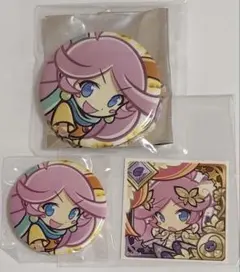 ぷよクエカフェ 剣士ラフィーナ みちびきのラフィーナ 缶バッジ ステッカー