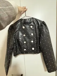 ドット柄 クロップドジャケットのサムネイル