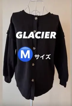 GLACIER 黒 Mサイズ 長袖カーディガン