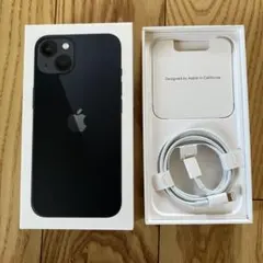 Apple iPhone 13 ブラック 空き箱Lightningケーブル付き