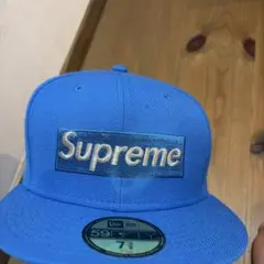 Supreme New Era 59FIFTY キャップ ブルー 値引き交渉可 - メルカリ
