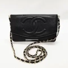 CHANEL シャネル ノベルティ ボア エナメル チェーンショルダーポーチ