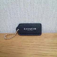 COACH ブラックレザー キーホルダー