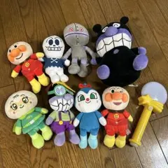アンパンマン ぬいぐるみ8体と光るライトセット