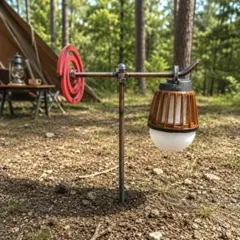 【無骨】ペグ式 蚊取り線香ホルダー＆ランタンハンガー　キャンプ BBQのサムネイル