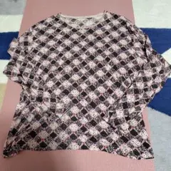 チェック柄 長袖Tシャツ　Avantgarde