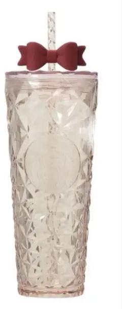 スターバックス　スタバ　ホリデー2025コールドカップタンブラーリボン