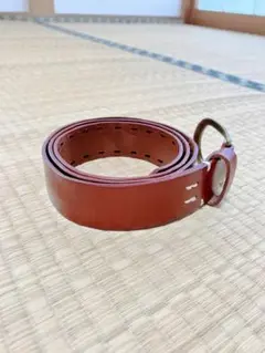 レッドブラウンカラー/本革穴あきデザインベルト