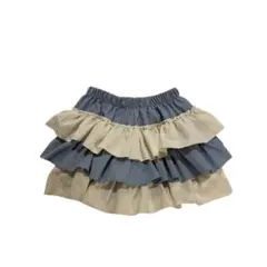 フリルティアードミニスカート シフォン ガーリー 韓国ファッションフレアスカート