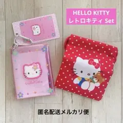 ハローキティ クリアマルチケース プチ巾着 レトロキティ カオハナ 【新品】