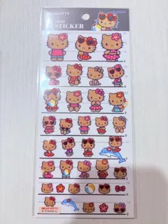 4サイズステッカー 日焼けキティ