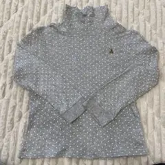 GAP 110㎝　星柄ハイネック長袖カットソー　グレー　タートルネック