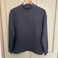 ▪️UNIQLO ブラッシュドモックネックTシャツ/長袖 グレーメンズ　Sサイズ▪️