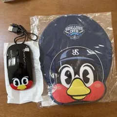 ヤクルトスワローズ　CREW つば九郎 ワイヤレスマウス＆マウスパッドセット