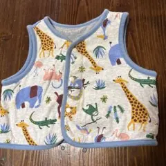 ampersand ベビーベスト リバーシブル サイズ80 綿100% パイル地