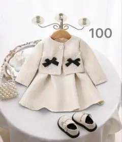 女の子　入園式　卒園式　ワンピース　 誕生日 発表会 100サイズ フォーマル