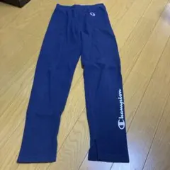 美品！Champion ネイビー ロゴパンツ　スリット　140