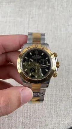 ROLEX 自動巻きクロノグラフ腕時計 黒金