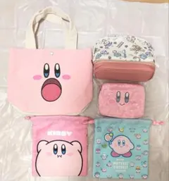 星のカービィ　ミニトート　ティッシュポーチ　マルチポーチ　グッズ3点＋おまけ付きのサムネイル
