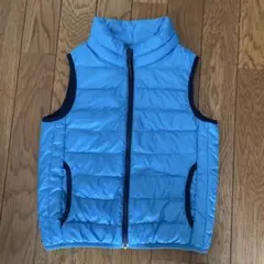 UNIQLO 110cm 水色ノースリーブダウンベスト
