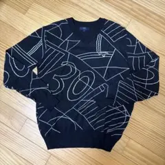 Callaway 幾何学模様 セーター L 黒