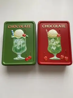 メリーチョコレート　はじけるキャンディチョコレート　空き缶　2缶セット