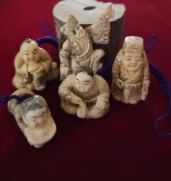 木彫 根付 印籠 提げ物 4点セット 骨董品 - メルカリ