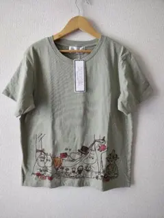 新品タグ付き　ムーミン　Tシャツ　半袖　L　カーキ　スナフキン　ミー　ニョロのサムネイル