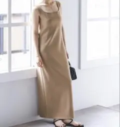 【洗える】　ノーブル　ニットライク　ジョーゼット　2wayワンピース　ロングのサムネイル
