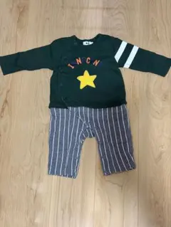 Bebe ベビー カバーオール ロンパース 星柄 80cm