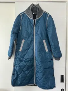 キルティングジャケット 青