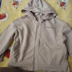 シンプルフリーキッズ ジップアップパーカー ベージュ