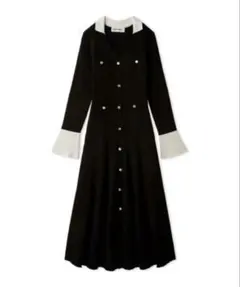 リリーブラウン　スキッパーポロニットワンピース