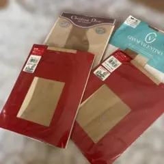 ブランドストッキング　4足セット　ディオール　ジョルダン　バレンティノ　グンゼ